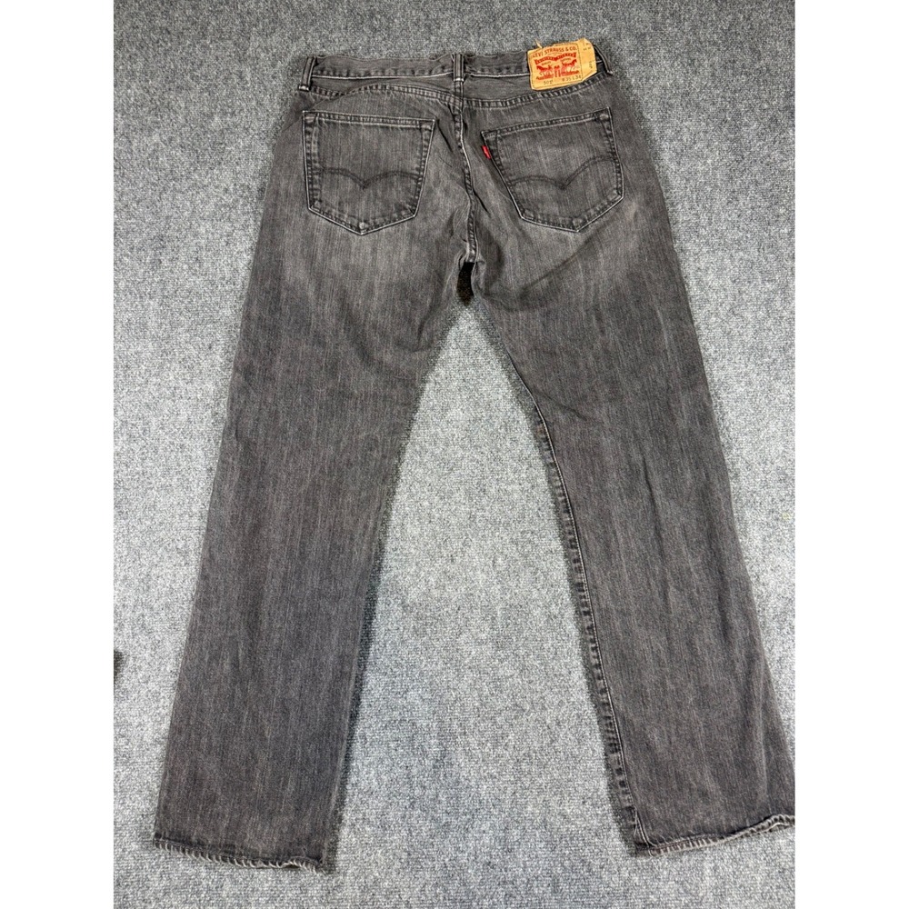 Levi's Jeans Mens 36x34 501 Gray Wash Straight Leg Button Fly Faded Y2K Punk - Picture 8 of 11